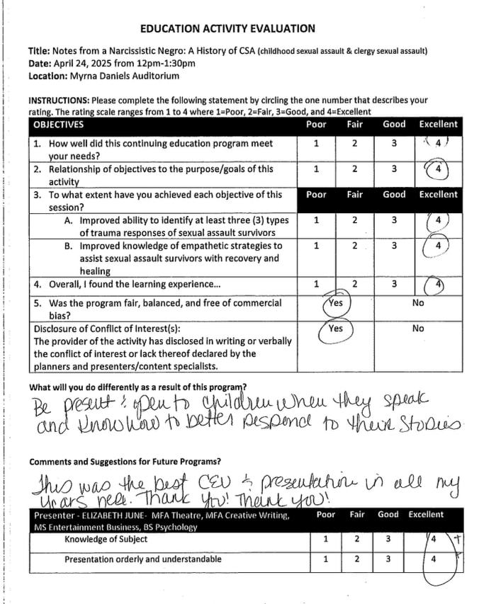 Survey on child sexual assault awareness
