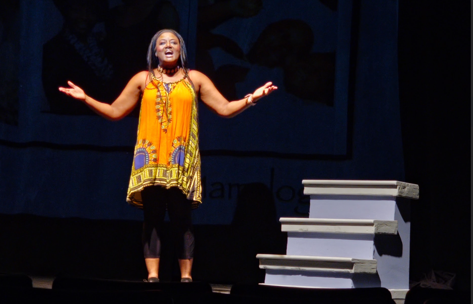 Elizabeth June at award steps